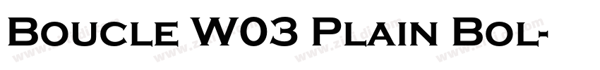 Boucle W03 Plain Bol字体转换